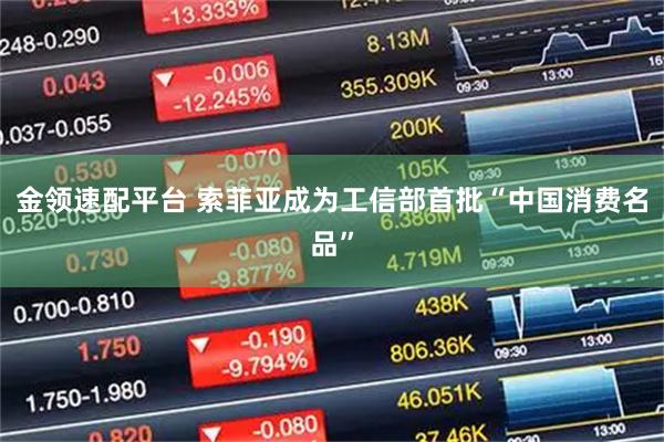金领速配平台 索菲亚成为工信部首批“中国消费名品”