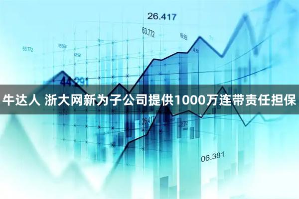 牛达人 浙大网新为子公司提供1000万连带责任担保
